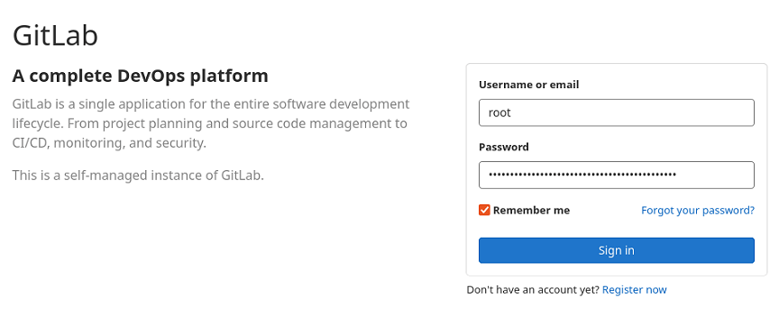 GitLab login