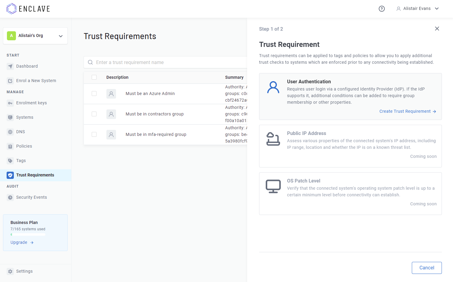 Trust Requirements